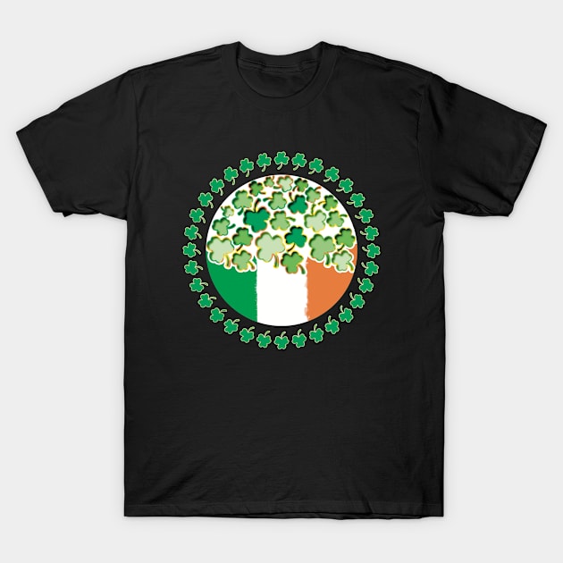 Saint Patrick’s Day Shamrocks - Ireland Colors T-Shirt by Creasorz